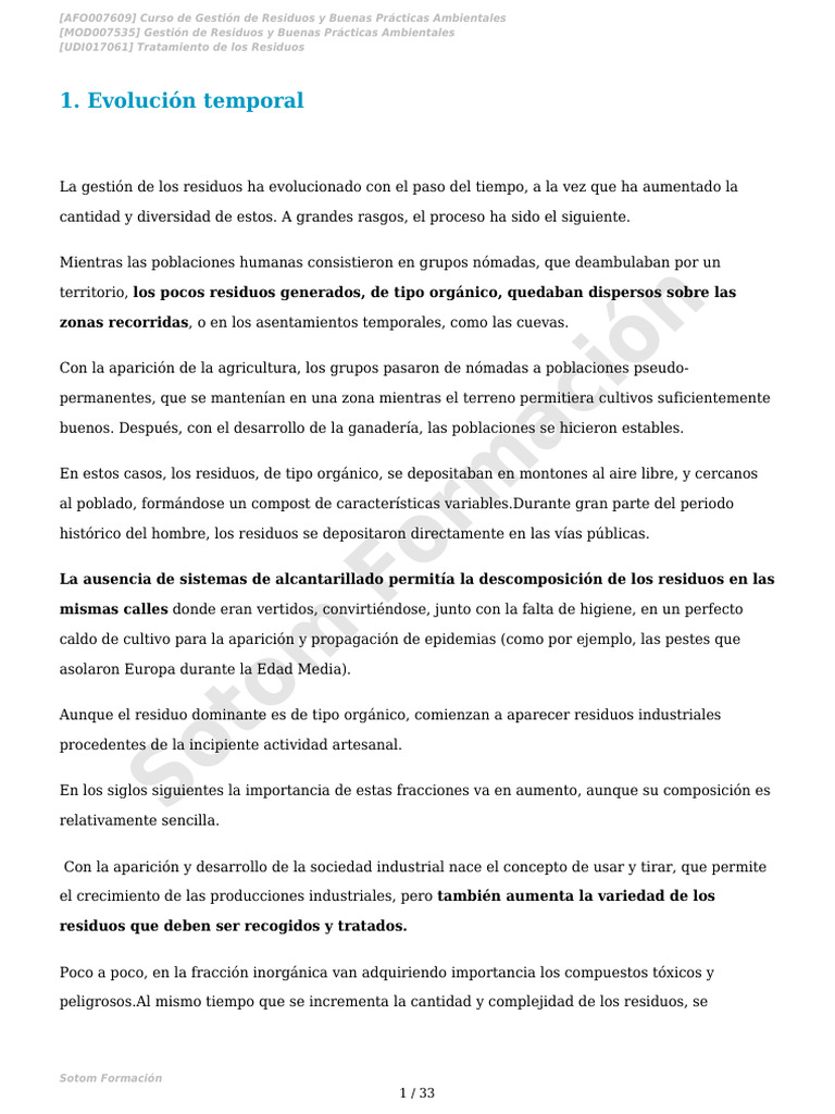 Tratamiento de Los Residuos | PDF | Vertedero | Residuos