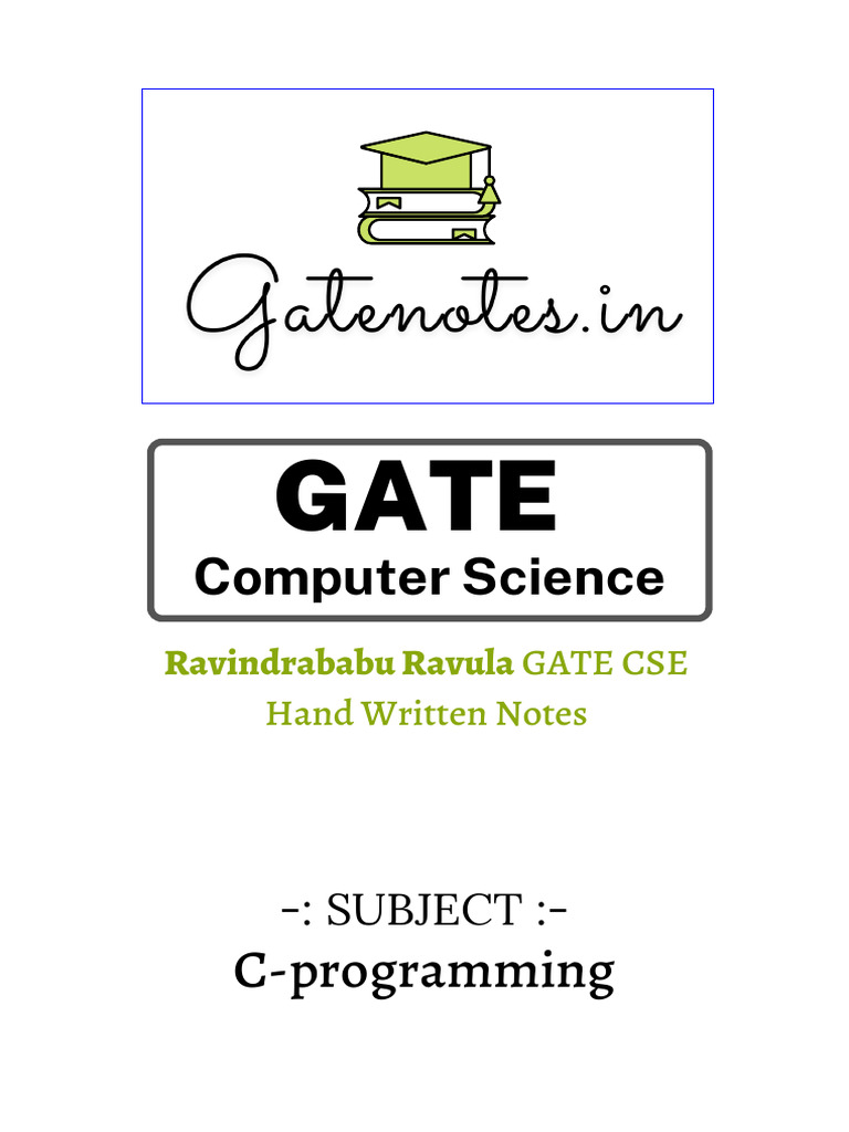Pages From 1.gate Notes-C Programming Language - Optimize | PDF