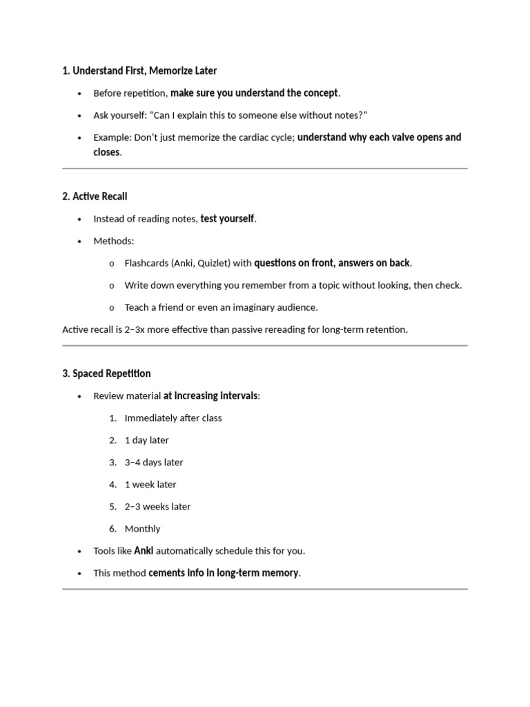 Repeatation Plan | PDF