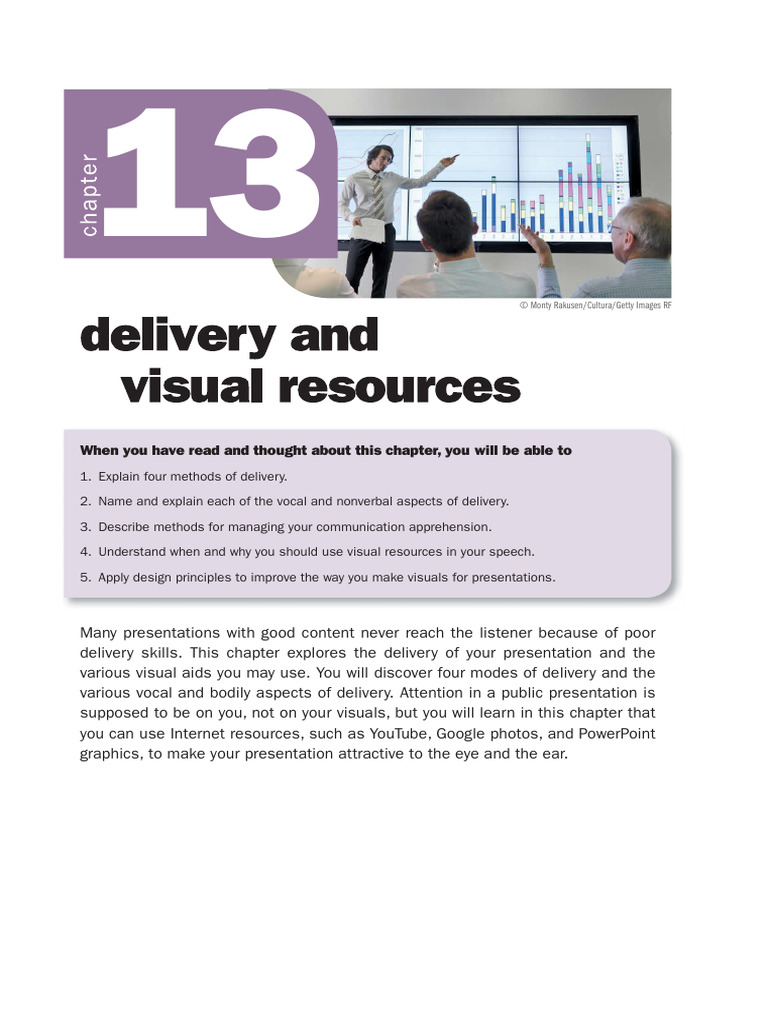 Delivery and Visual Resources | PDF