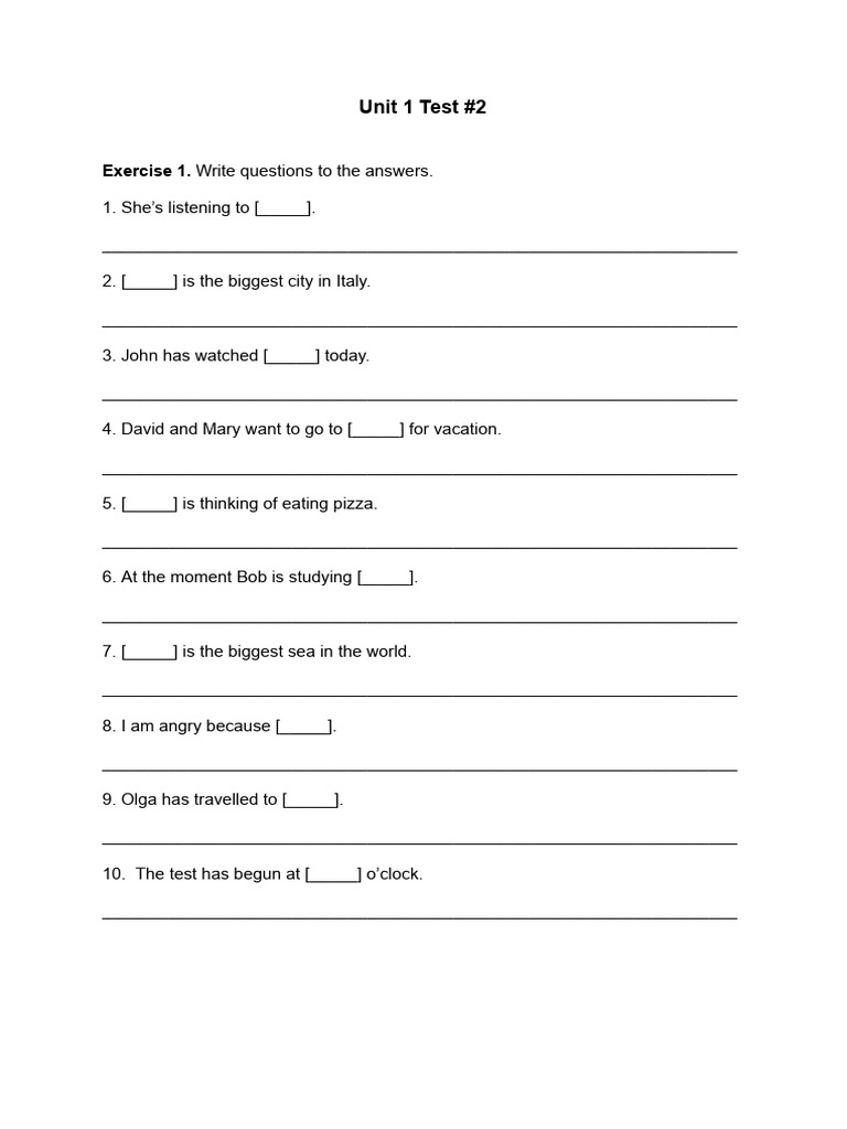 Unit 1 Test #2 | PDF