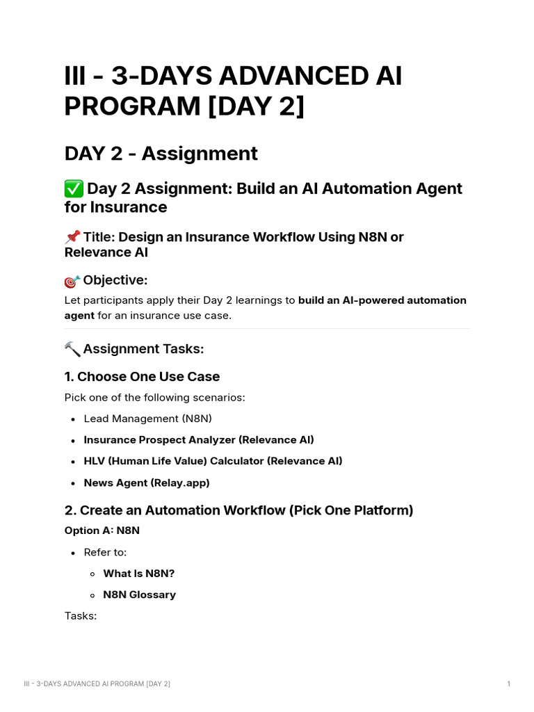 III - Day 2 Assignment | PDF