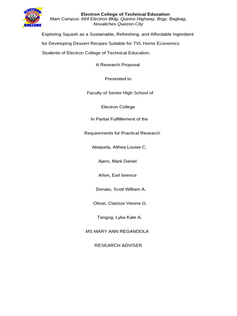 Practical Research W Header Format | PDF | Cucurbita | Pumpkin