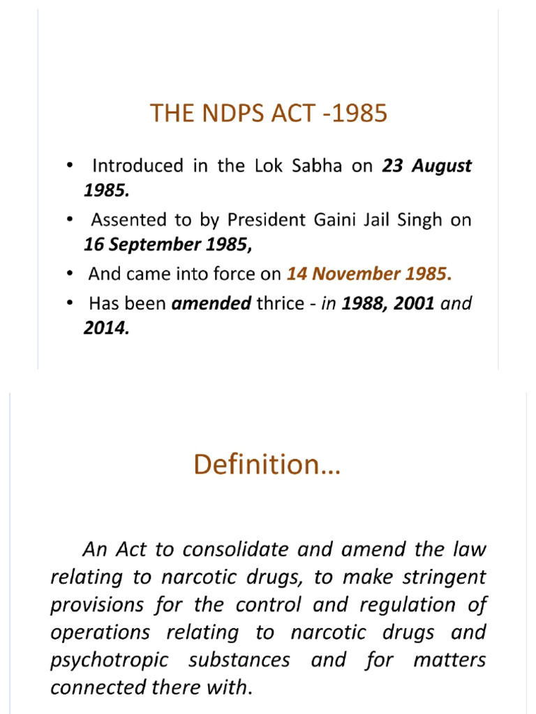 NDPS Act | PDF