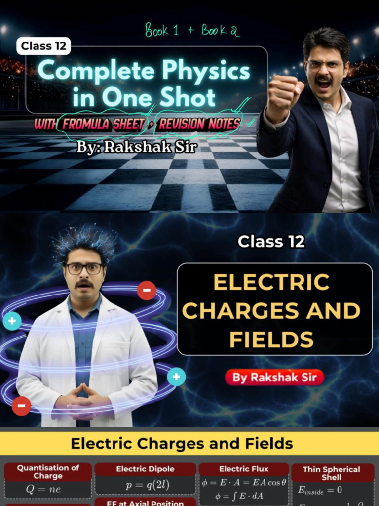 Class 12 Complete Physics in One Shot Rakshak Sir Compressed 2 | PDF