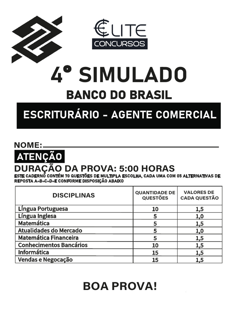 Simulado 4 Banco Do Brasil | PDF | Aquecimento global e mudança ...