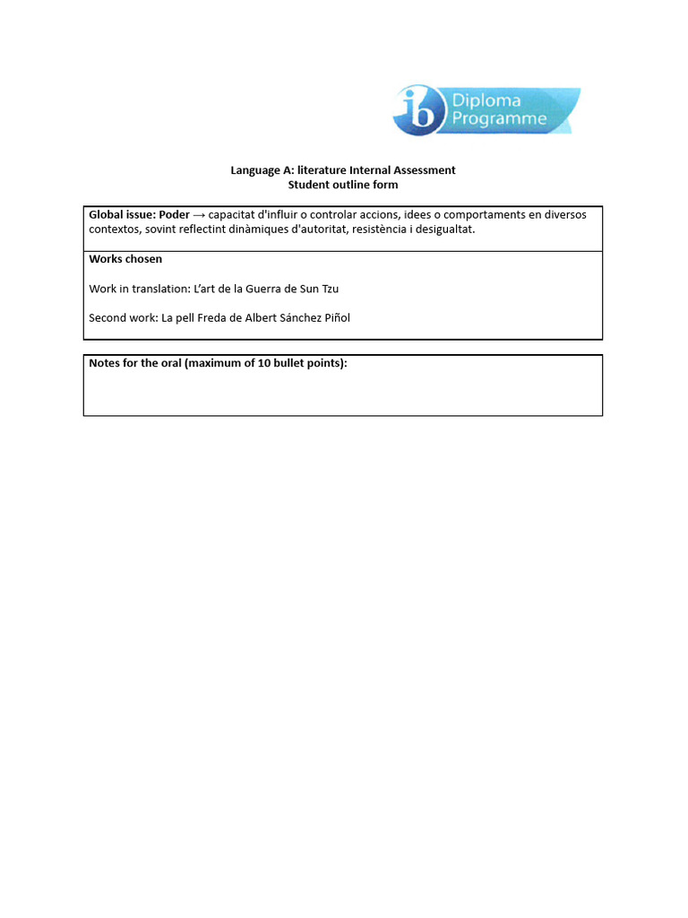 IA Form - Template 1 | PDF