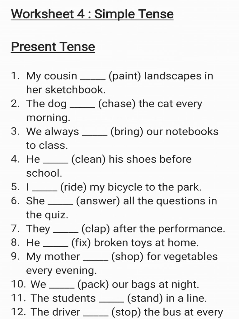 Worksheet 4 | PDF