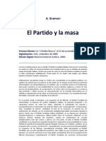 A. Gramsci -El Partido y La Masa (1921)