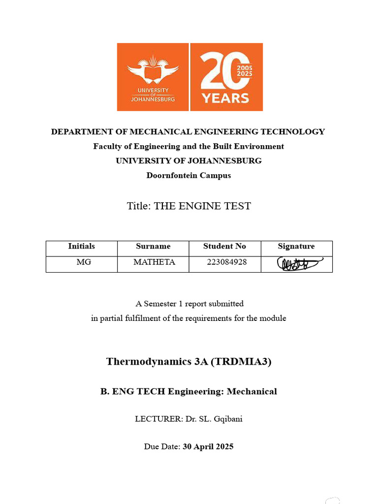 The Engine Test | PDF | Internal Combustion Engine | Diesel Engine