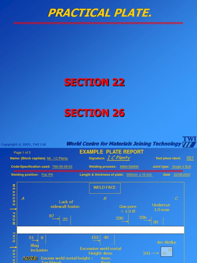 Practical Plate Inspection Welding Metalworking