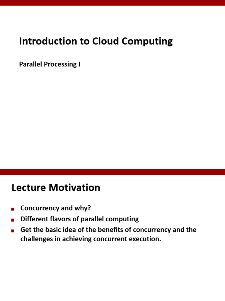 CC Lec 18 | PDF | Parallel Computing | Central Processing Unit