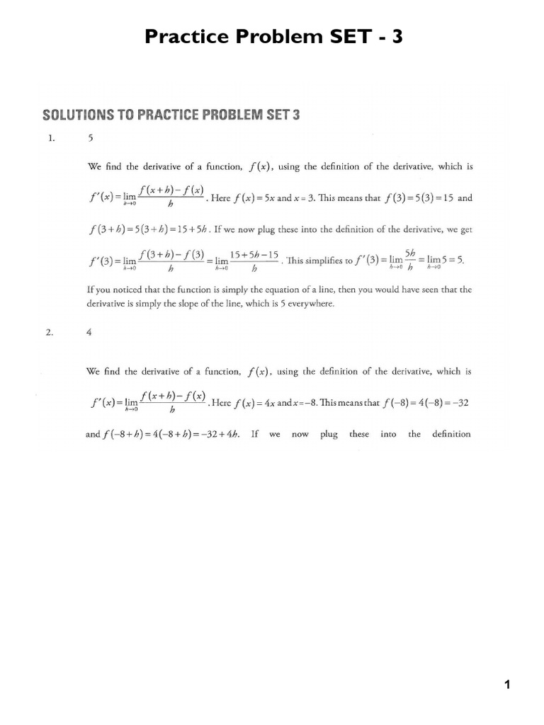 Practice Problem SET - 3 | PDF