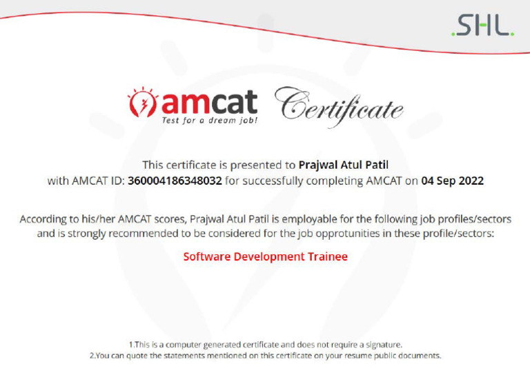 Software Development Trainee | PDF