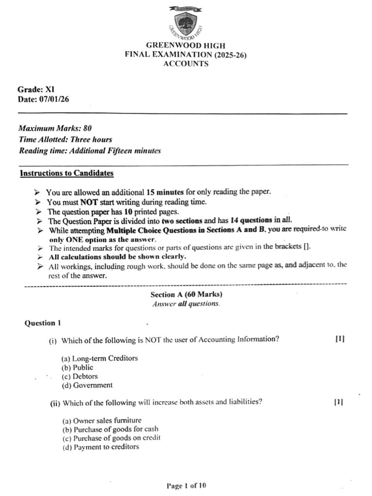 Greenwood Final Exam Paper | PDF