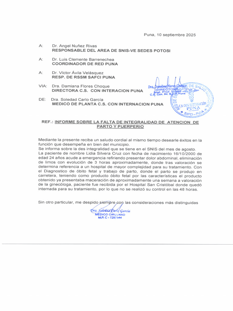 3 C.S. SAN JUAN de DIOS Informe Deintegralidad 2025 | PDF
