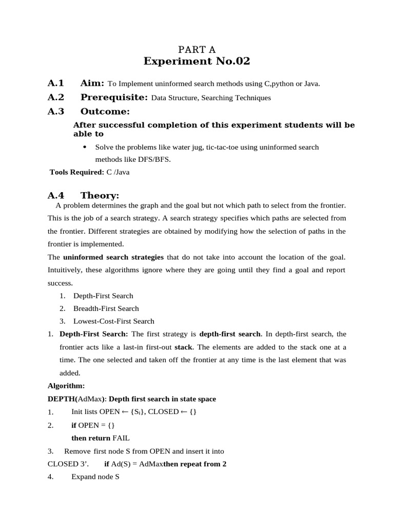 Ai Exp2 C73 | PDF