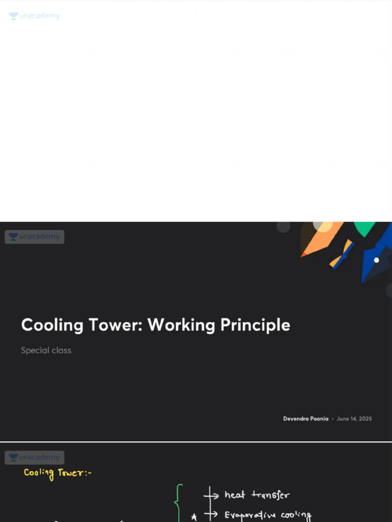 Cooling Tower Working Principle | PDF