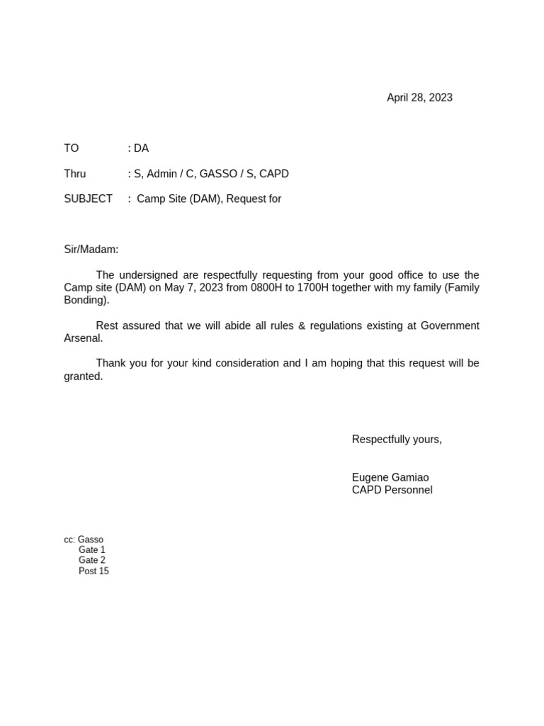 Request Letter of Rayco Mary Jane | PDF