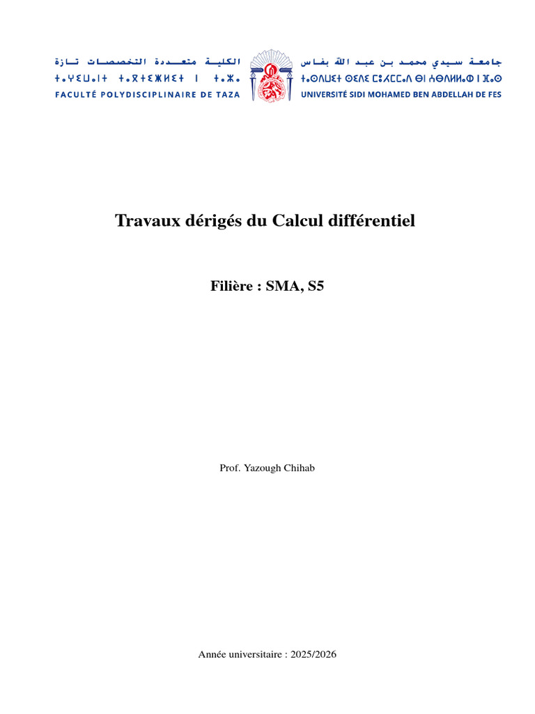 TD Cal Diff | PDF | Compacité (mathématiques) | Variété différentielle