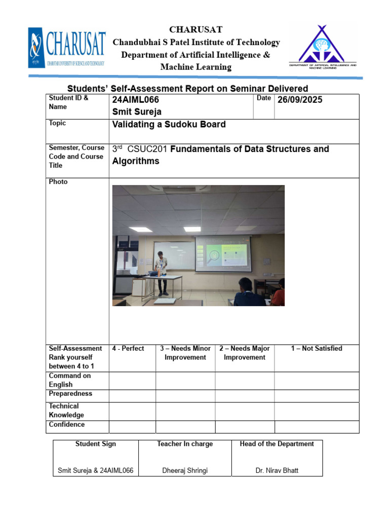 DSA Report Removed | PDF