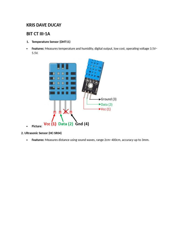 Sample Sensor Modules | PDF
