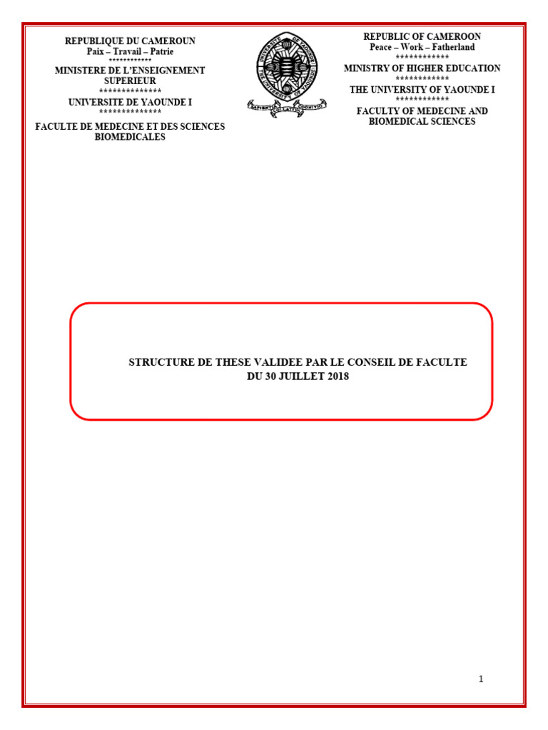 Structure de Thèse FMSB 2018 | PDF | Guillemet | Ellipse