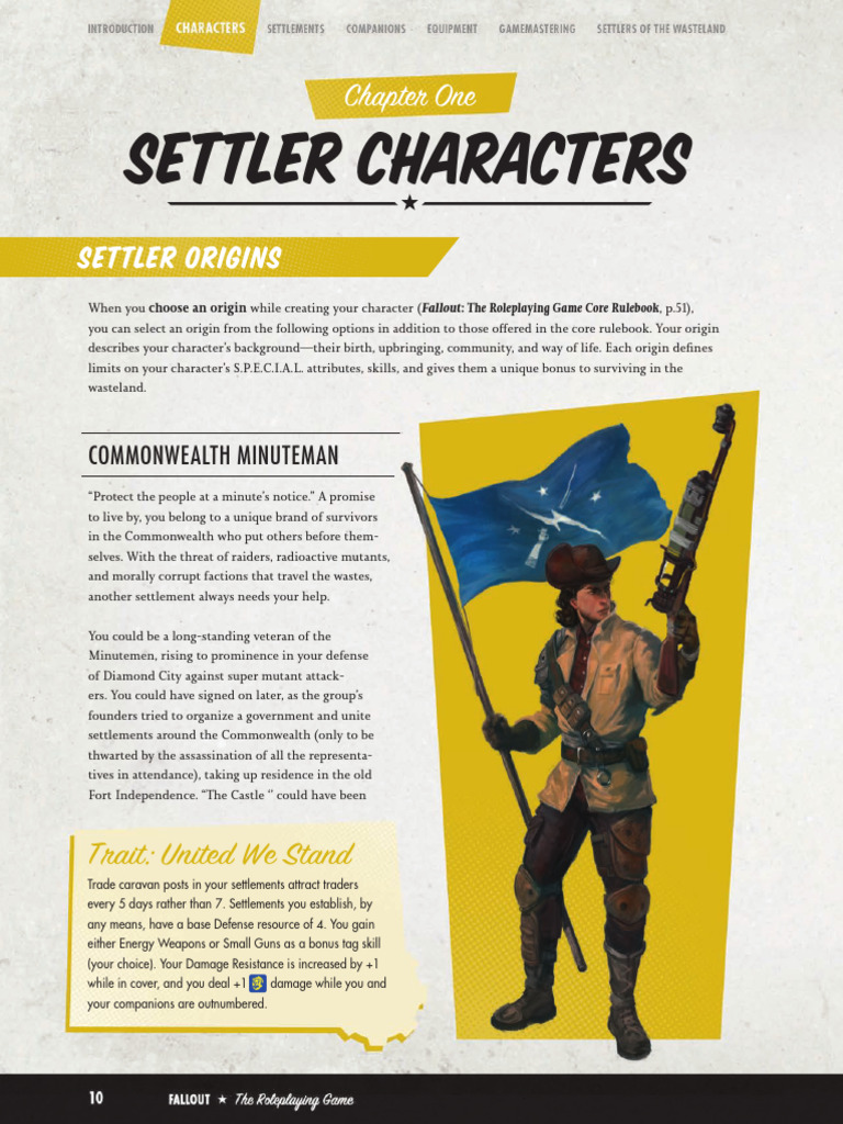 Fallout Theroleplayinggamesettlersguidebookpdf Preview | PDF