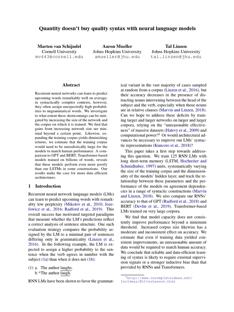 NPL3 - Quantity Doesn't Buy Quality Syntax With Neural Language Models ...