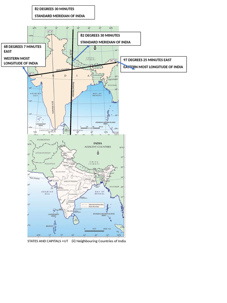 Mapwork For Class 9th | PDF