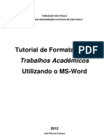 Formatação de Trabalho Acadêmico - MS-Word