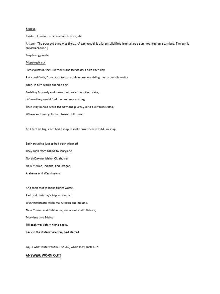 Riddles | PDF
