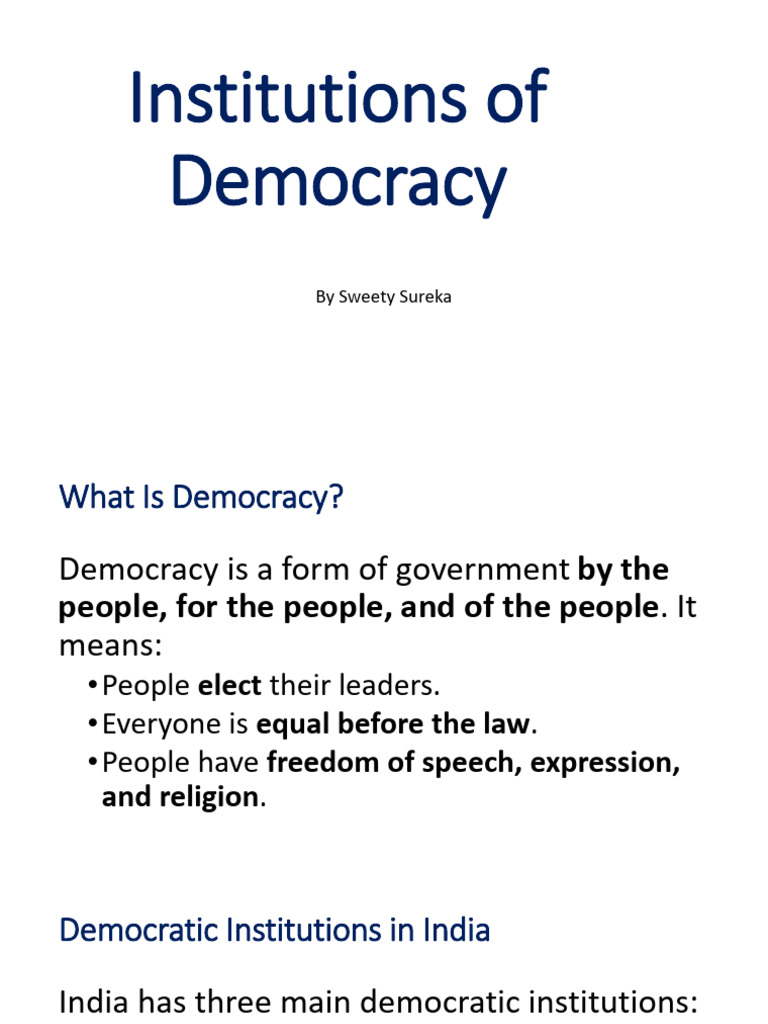 Institutions of Democracy | PDF