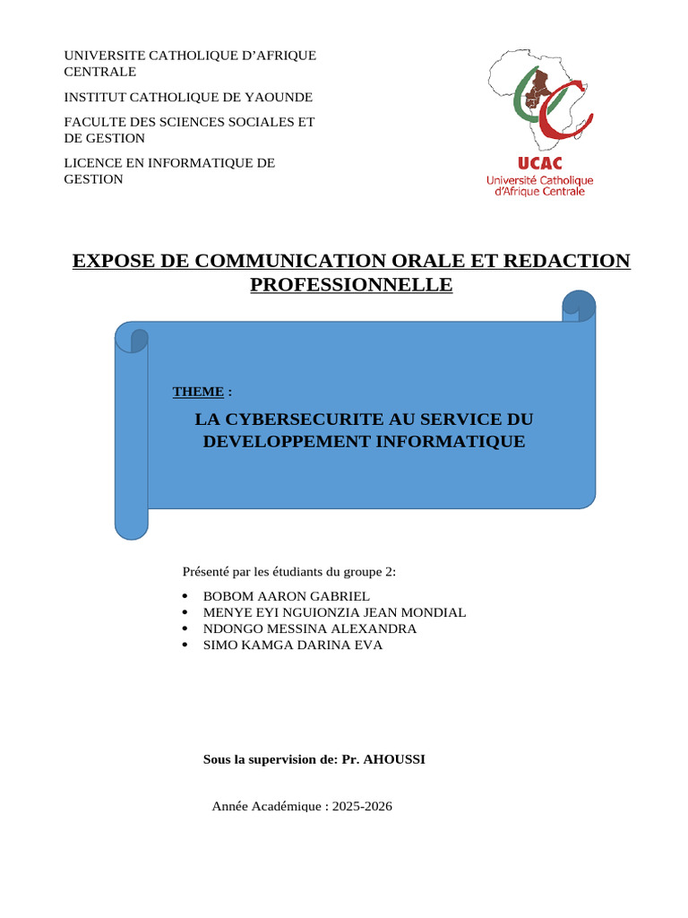 Présenté Par Les Étudiants Du Groupe 2-1 | PDF | Sécurité des systèmes ...