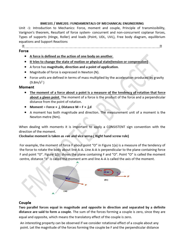 FME Unit 1 STD Notes | PDF | Deformation (Engineering) | Yield ...
