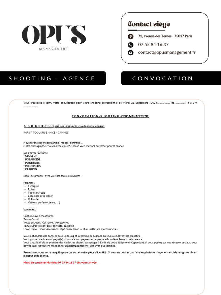 Convocation - Opus Management | PDF