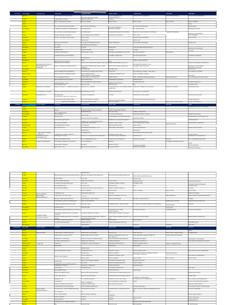 January-March Updated Timetable 2026,15th Feb | PDF