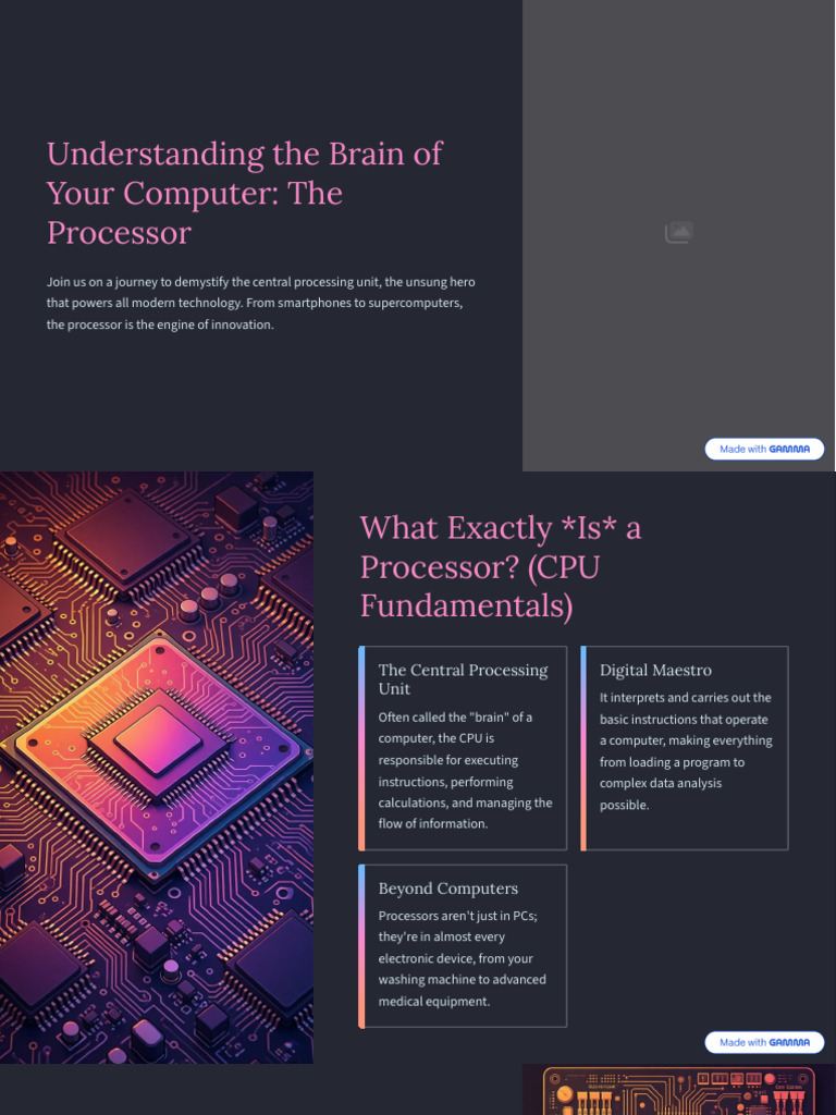 Understanding The Brain of Your Computer The Processor | PDF | Central ...