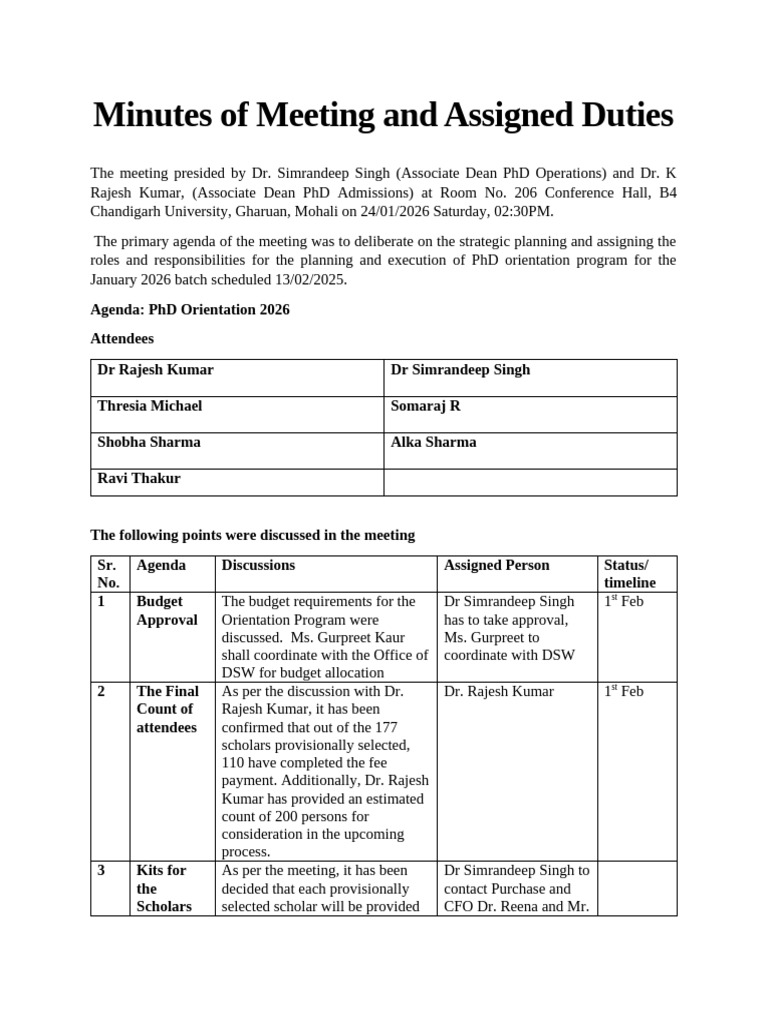 Mom For Draft File For 24 TH Jan | PDF | Academia