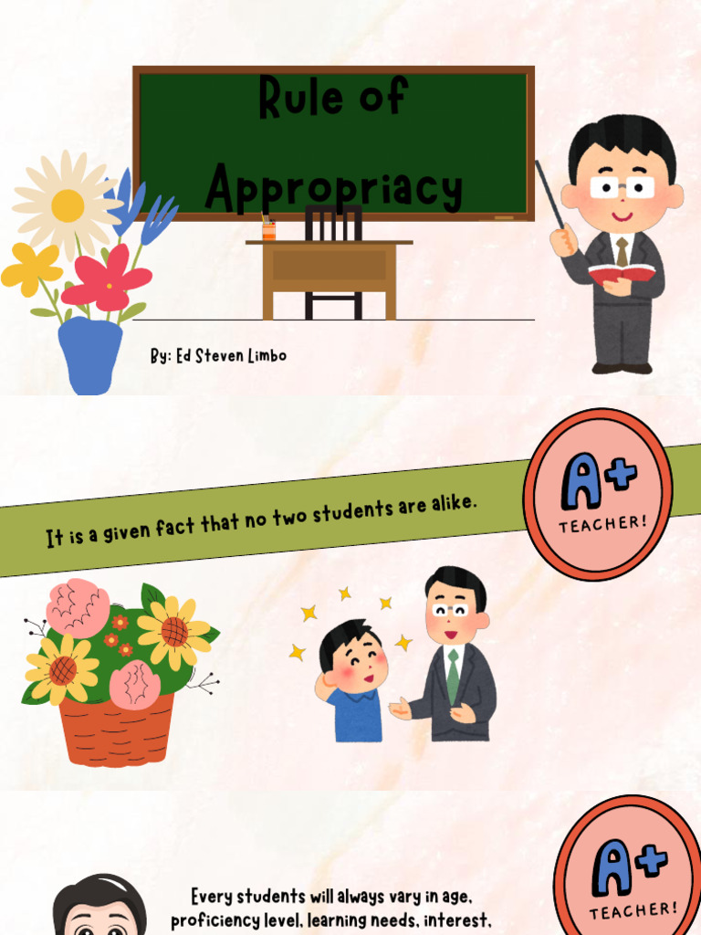Rule of Appropriacy | PDF | Teachers | Educational Assessment