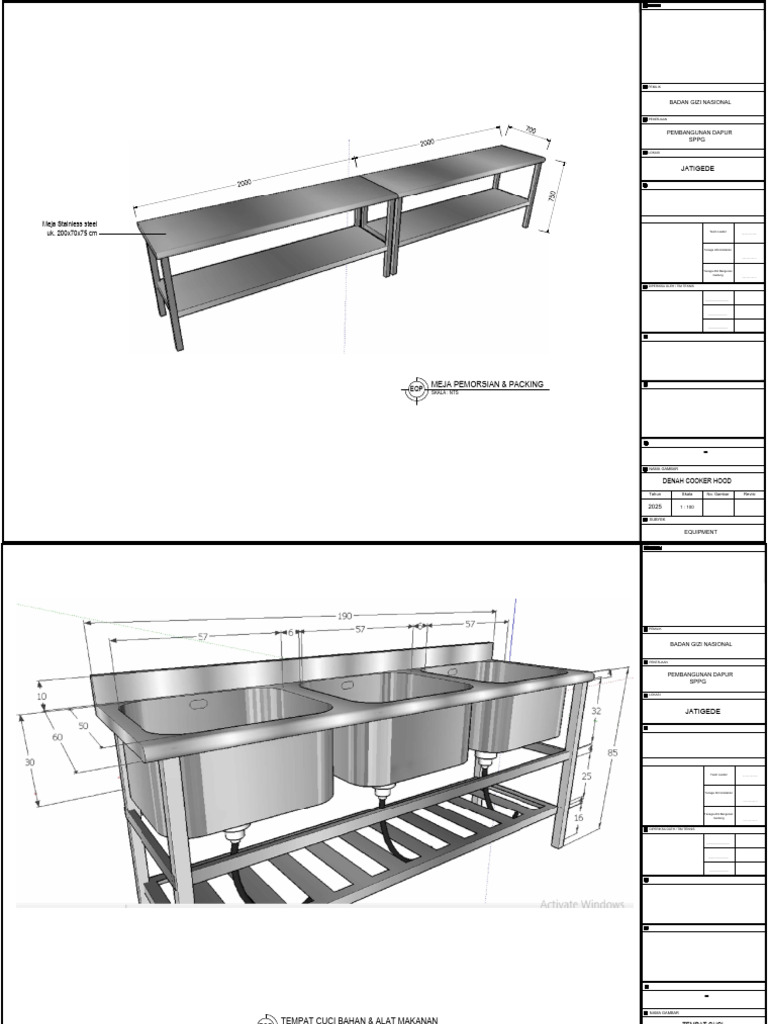 Detail Meja Stanlis | PDF
