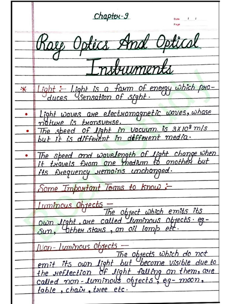 Ray Optics | PDF