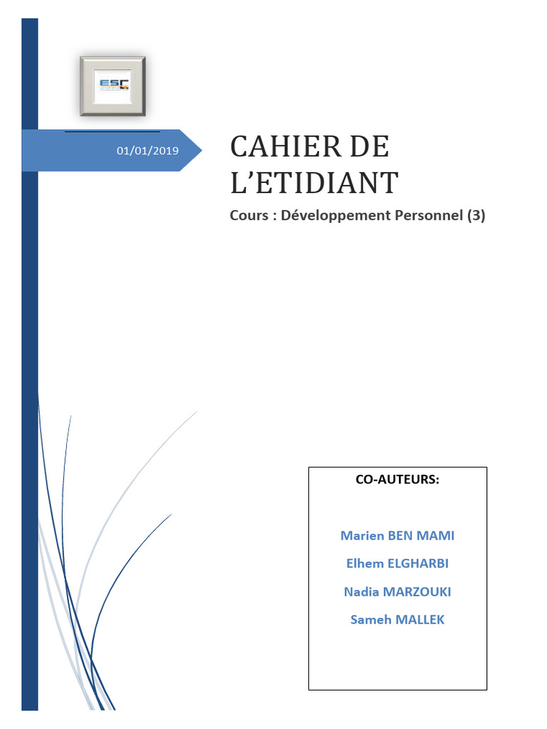 Cahier ETUD DP3PDF | PDF | Émotions | Stress (Biologie)