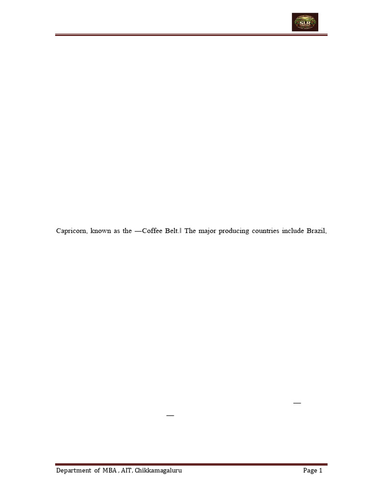 SLR Coffee Quring Mudigere Final Final 22 | PDF | Coffee | Agriculture
