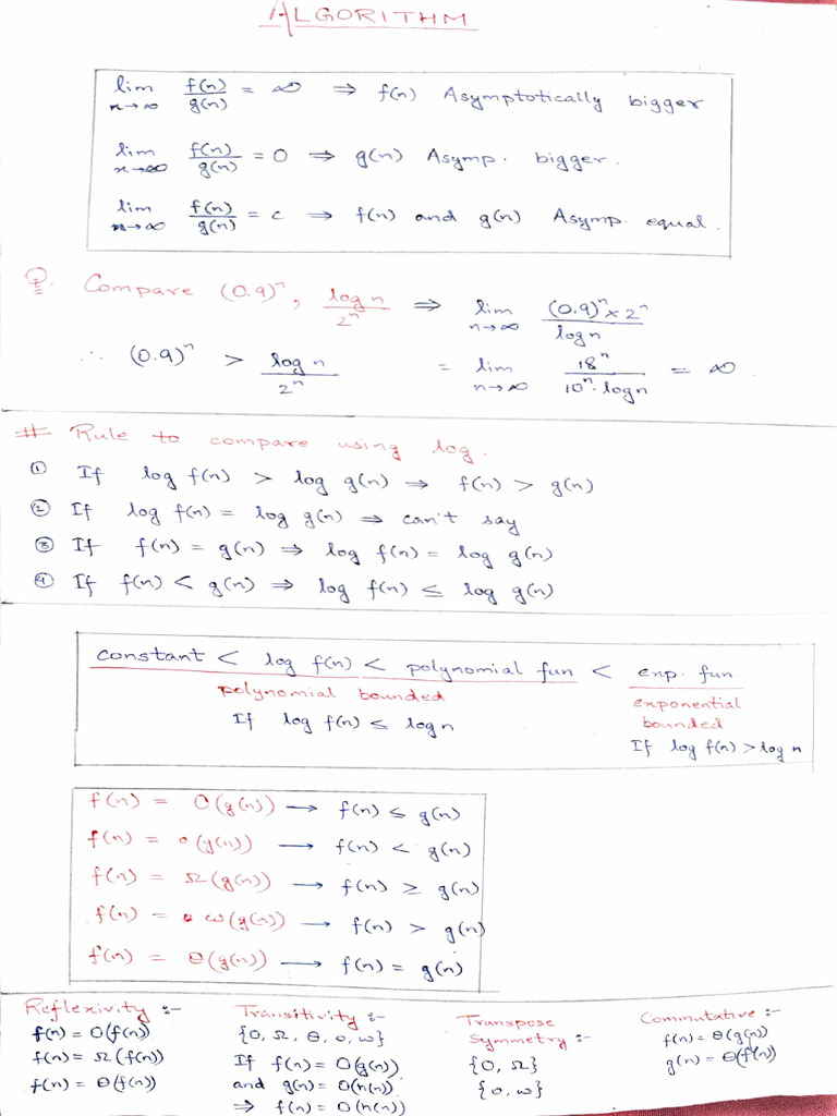 Algorithm Short Notes | PDF