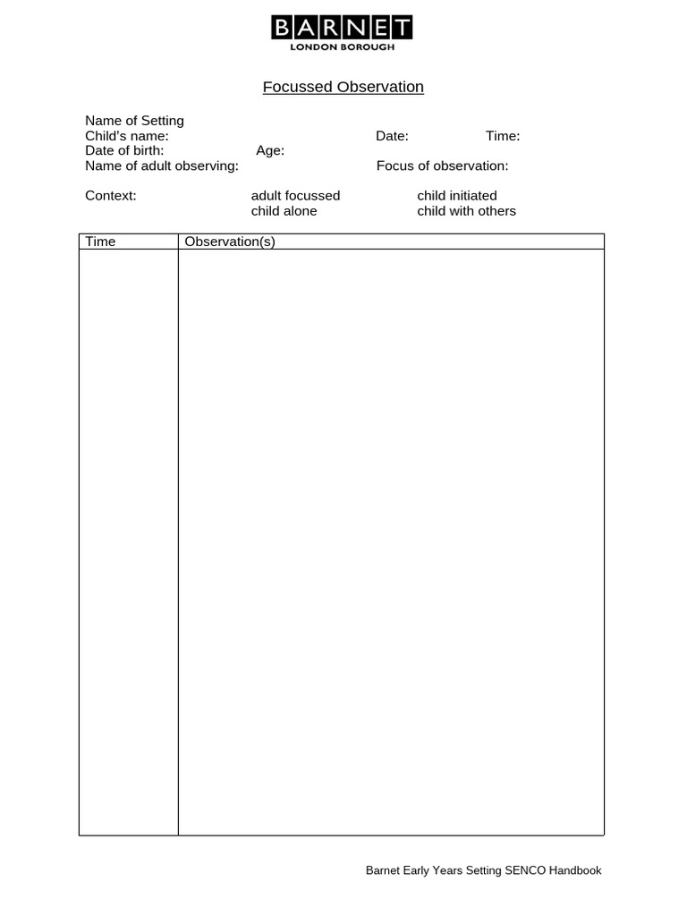 03 Focussed Observation | PDF