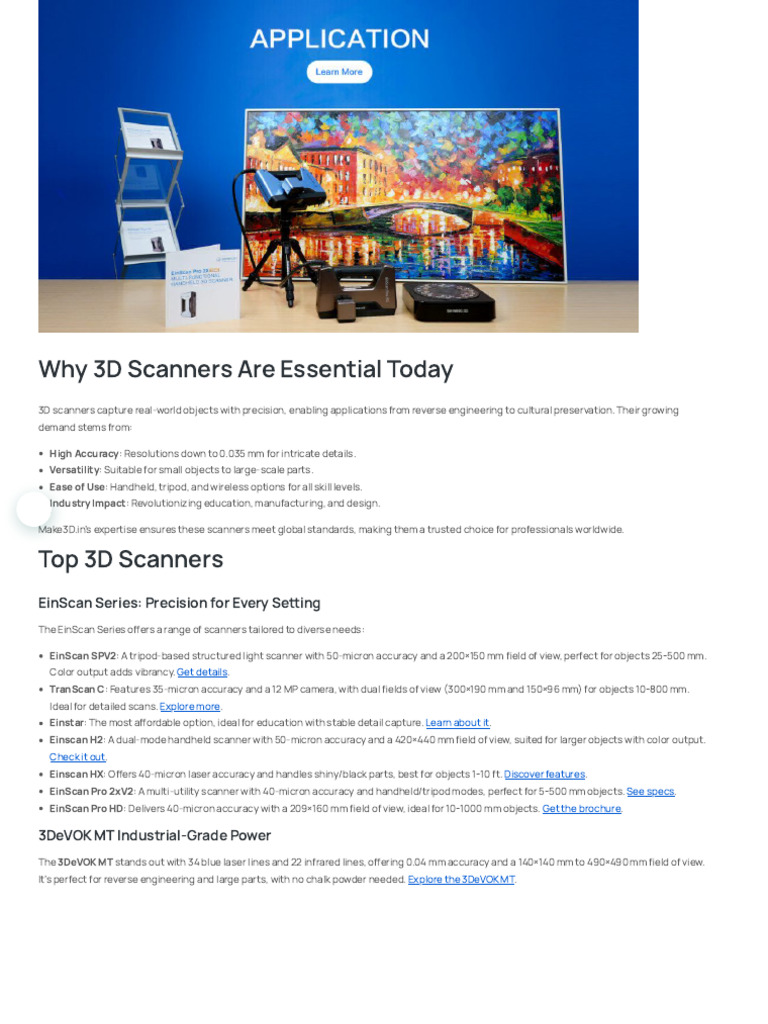 3D Printing Top Picks & Features | PDF | Image Scanner | Equipment