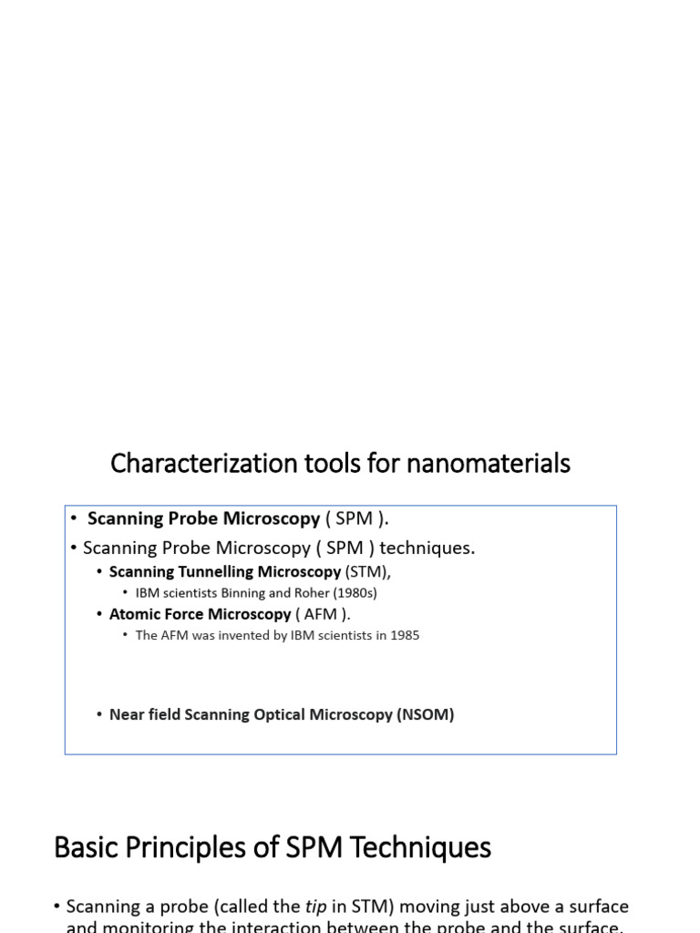 Characterisation Tools-STM and AFM | PDF | Atomic Force Microscopy ...