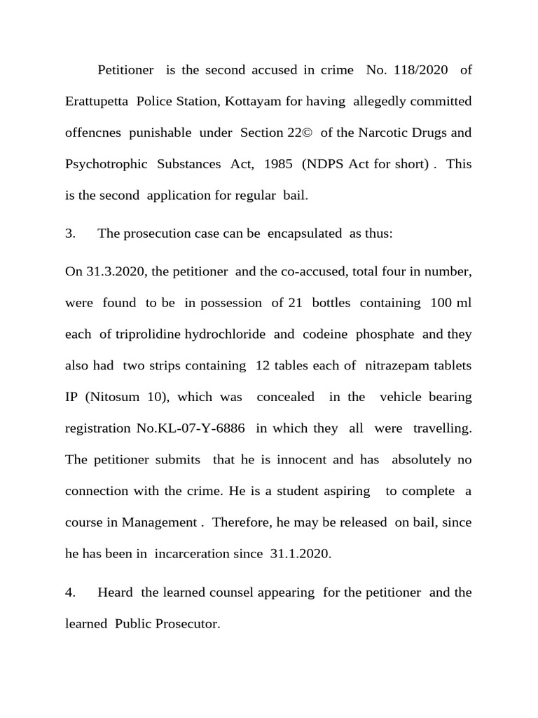 Petitioner Is The Second Accused in Crime | PDF | Bail | Prosecutor