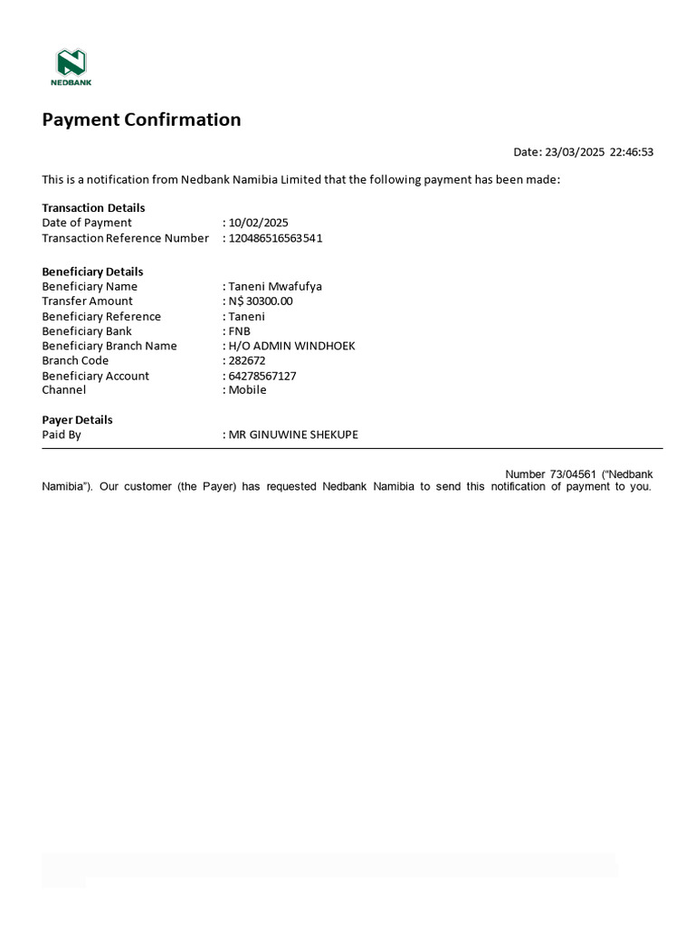 Payment Confirmation 20250323224653 | PDF | Payments